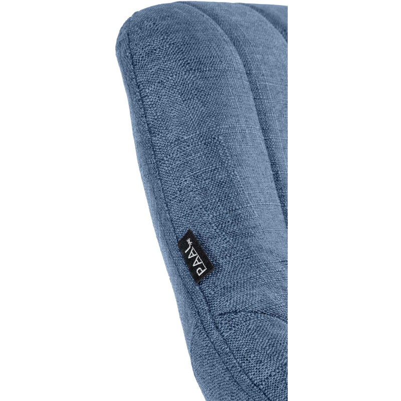 Tabouret de bar Milet tissu chromé bleu