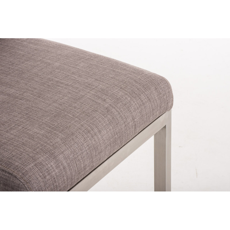 Tabouret de bar en tissu Paros gris