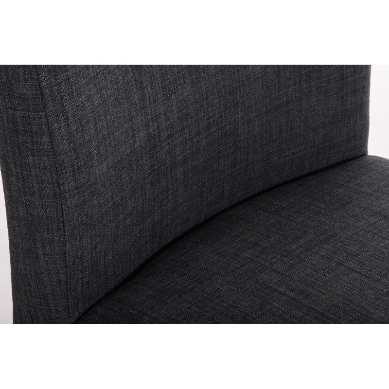 Tabouret de bar en tissu Paros gris foncé