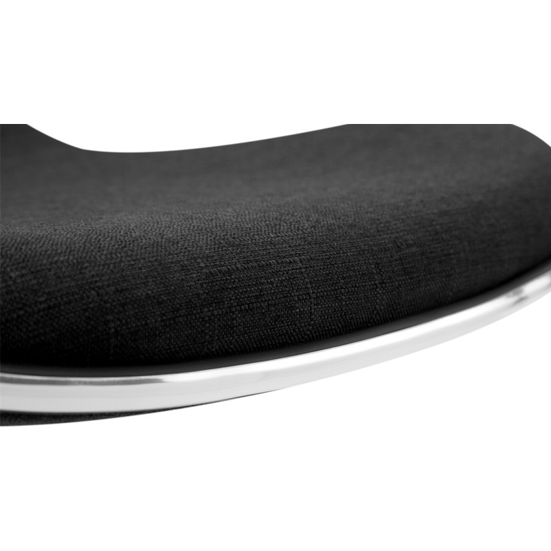 Tabouret de bar Shanghai en tissu noir