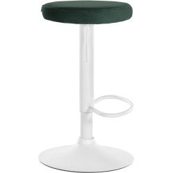 Lot de 2 tabourets de bar Ponte velours blanc vert