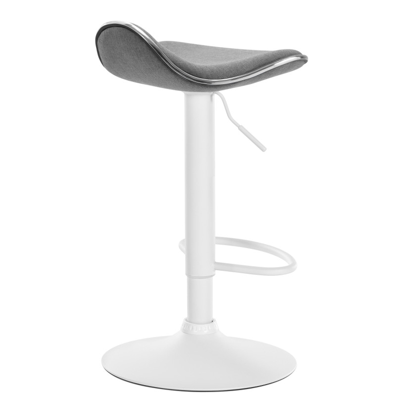 Tabouret de bar Shanghai en tissu gris clair