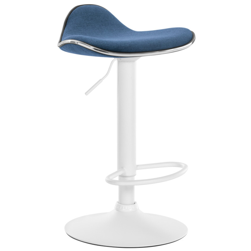 Tabouret de bar Shanghai en tissu bleu