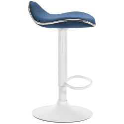 Tabouret de bar Shanghai en tissu bleu