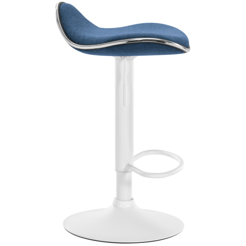 Tabouret de bar Shanghai en tissu bleu