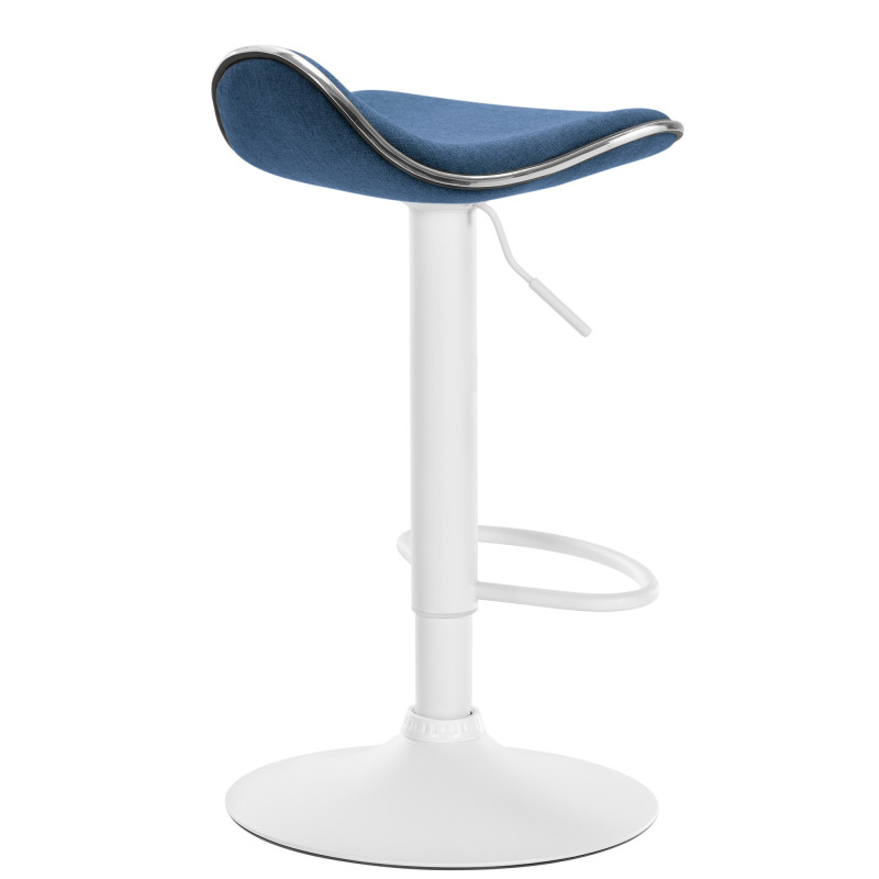 Tabouret de bar Shanghai en tissu bleu