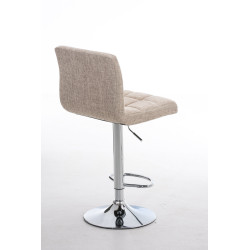 Tabouret de bar Peru, tissu C crème