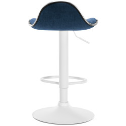 Tabouret de bar Shanghai en tissu bleu