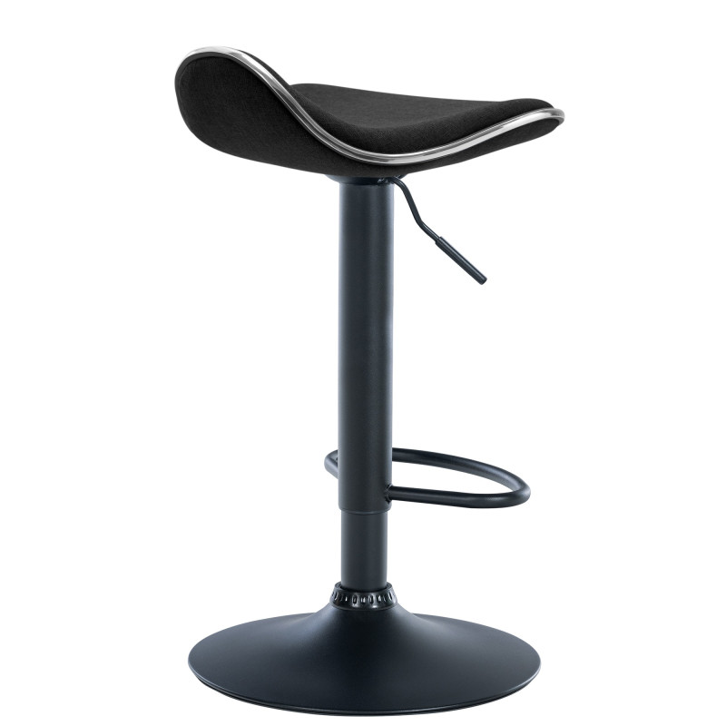 Tabouret de bar Shanghai tissu noir