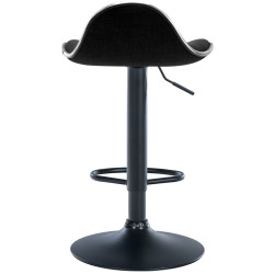 Tabouret de bar Shanghai tissu noir