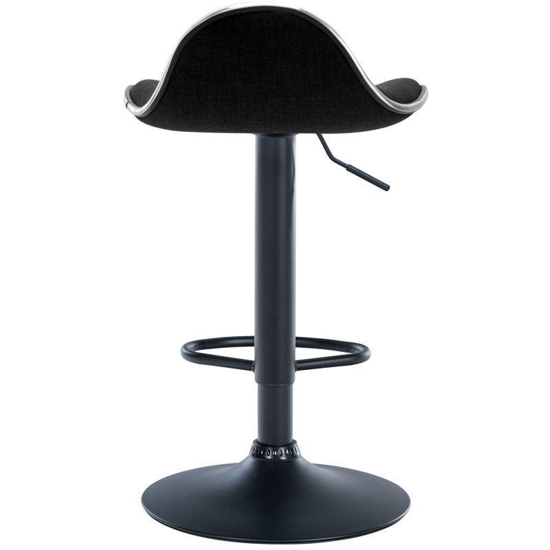 Tabouret de bar Shanghai tissu noir