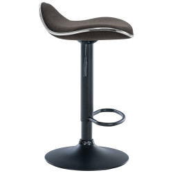 Tabouret de bar Shanghai tissu gris foncé