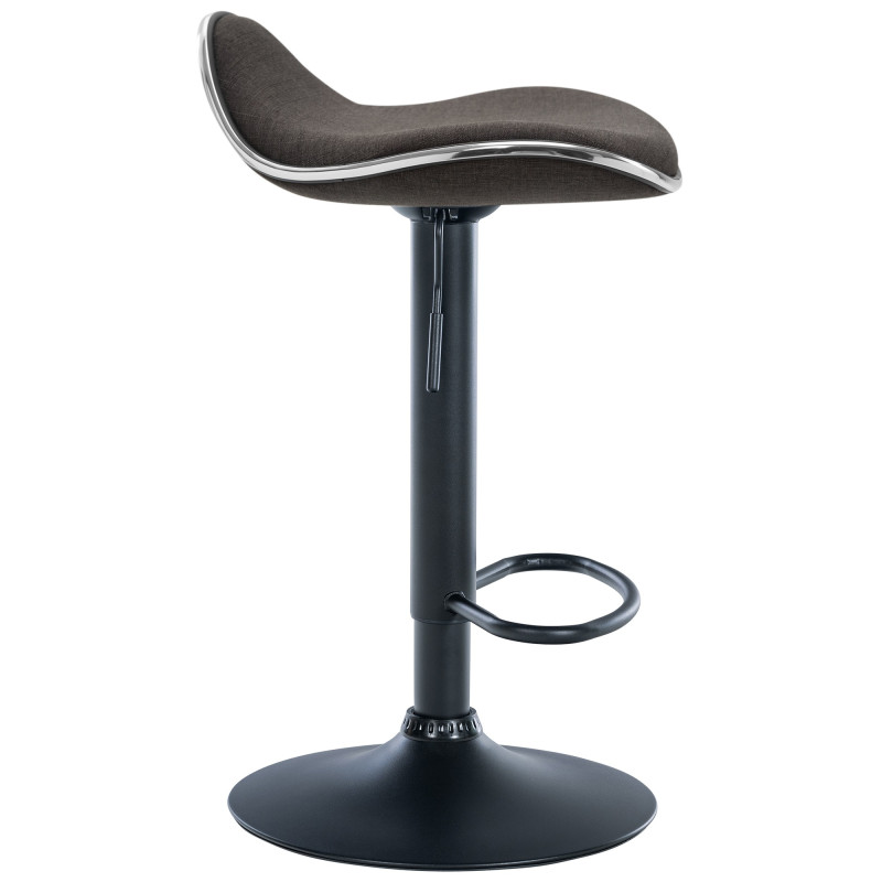 Tabouret de bar Shanghai tissu gris foncé