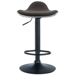 Tabouret de bar Shanghai tissu gris foncé