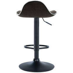 Tabouret de bar Shanghai tissu gris foncé