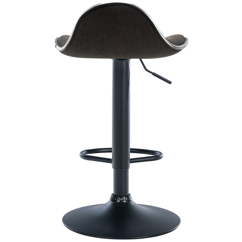 Tabouret de bar Shanghai tissu gris foncé