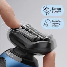 Rasoir …lectrique Avec Tondeuse De Précision Braun Series 6 61-B7200cc - Centre SmartCare, Bleu