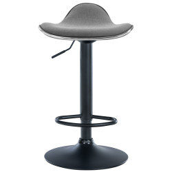 Tabouret de bar Shanghai tissu gris clair