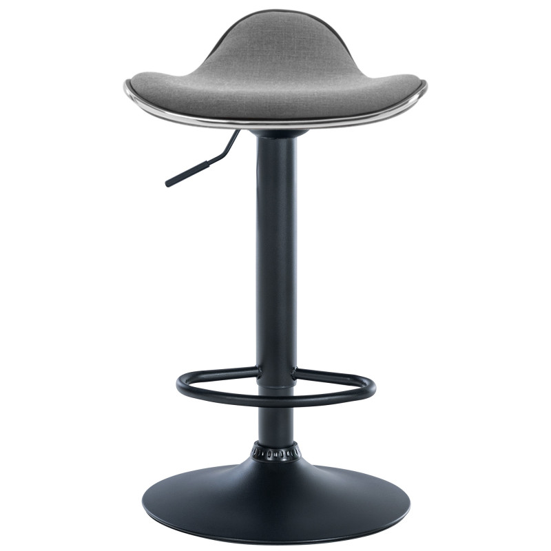 Tabouret de bar Shanghai tissu gris clair