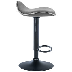 Tabouret de bar Shanghai tissu gris clair