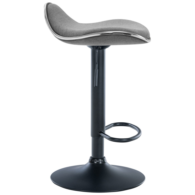 Tabouret de bar Shanghai tissu gris clair