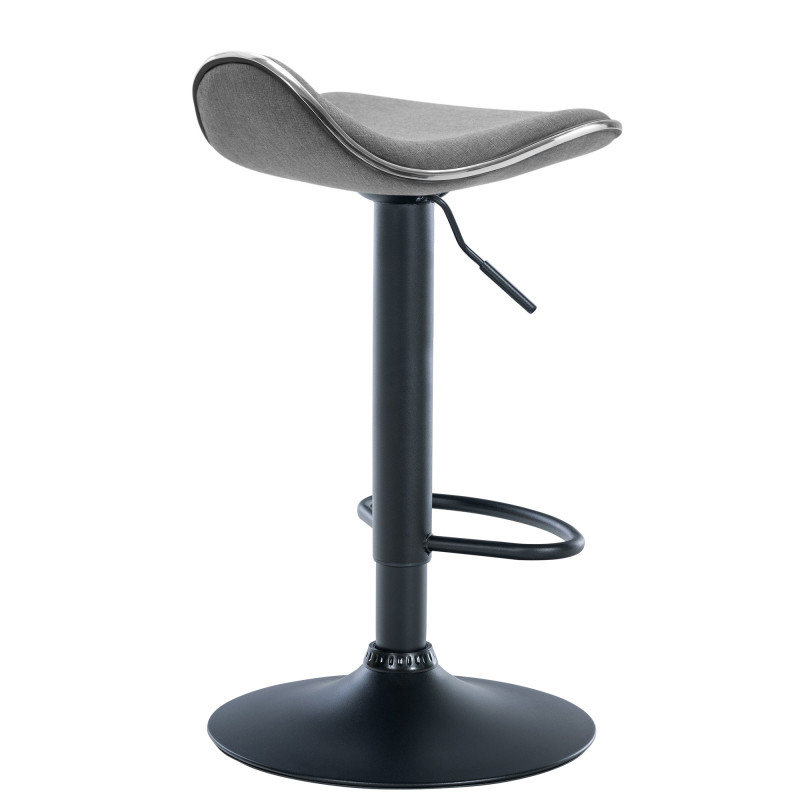 Tabouret de bar Shanghai tissu gris clair