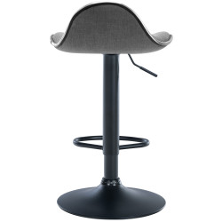 Tabouret de bar Shanghai tissu gris clair