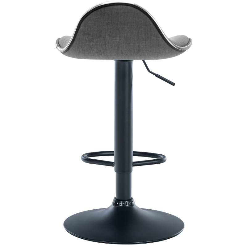 Tabouret de bar Shanghai tissu gris clair