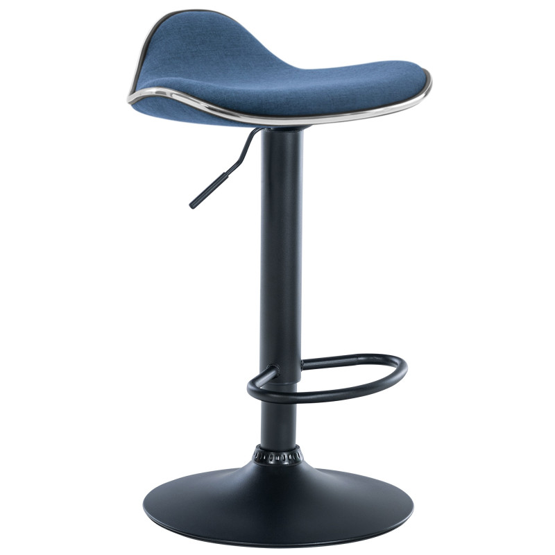 Tabouret de bar Shanghai tissu bleu