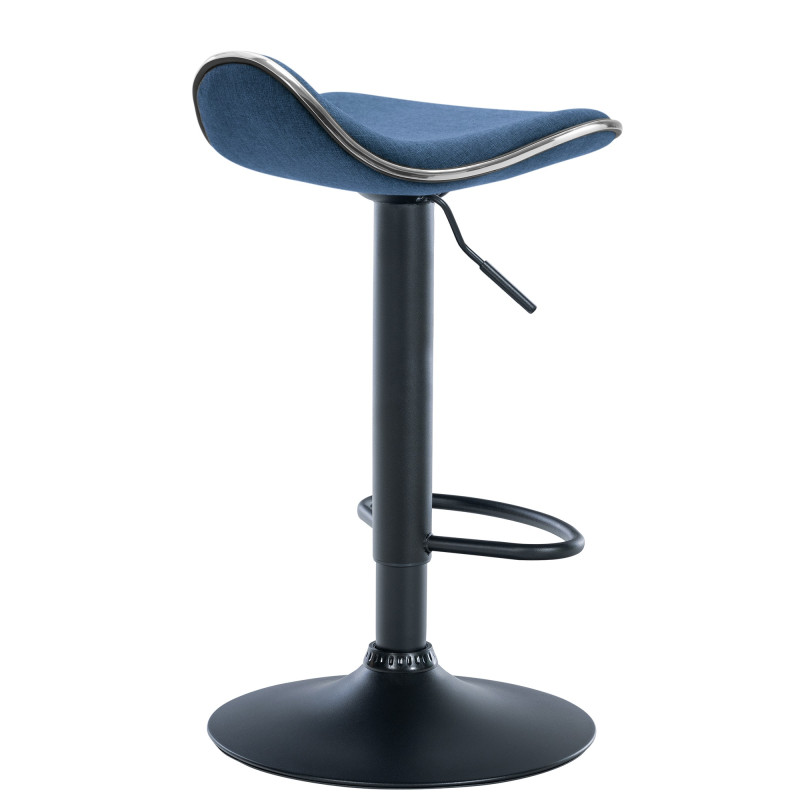 Tabouret de bar Shanghai tissu bleu