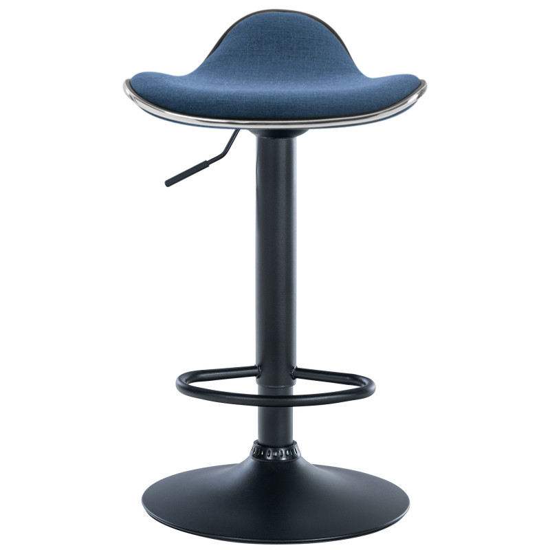 Tabouret de bar Shanghai tissu bleu