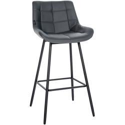 Tabouret de bar Weston en similicuir gris