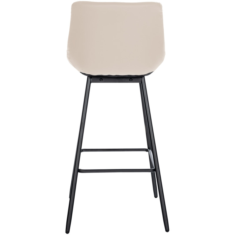 Tabouret de bar Weston en similicuir crème