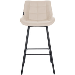 Tabouret de bar Weston en similicuir crème