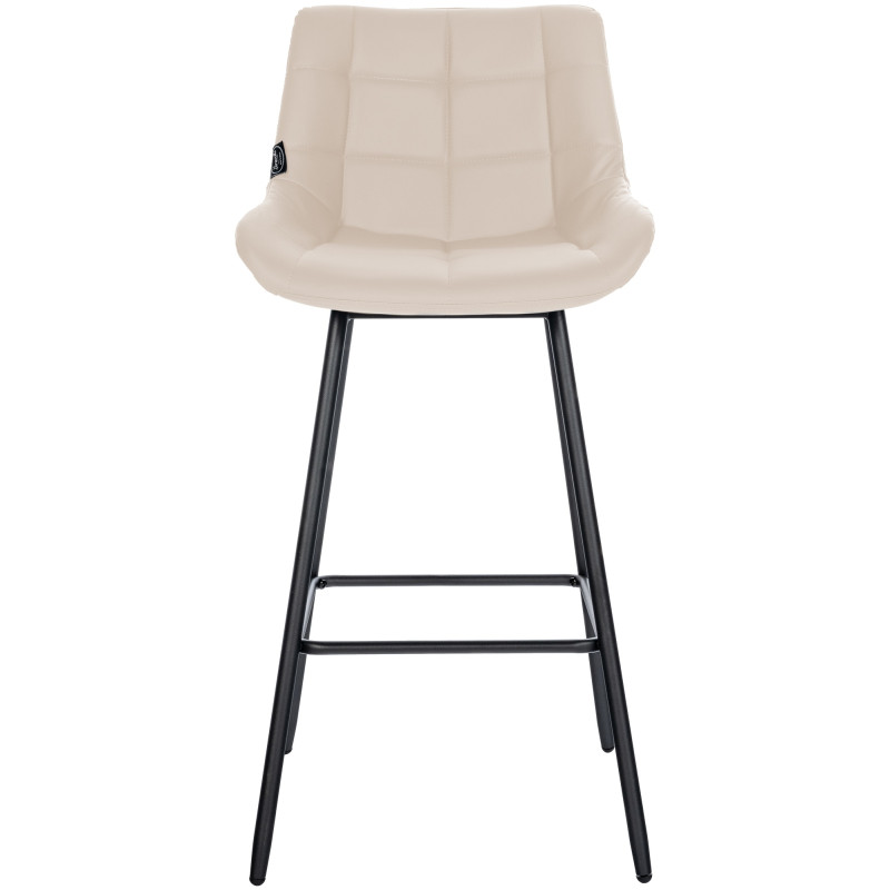 Tabouret de bar Weston en similicuir crème