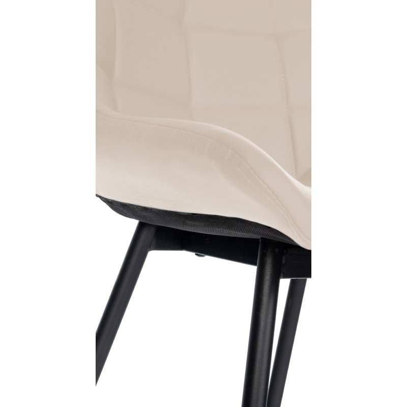 Tabouret de bar Weston en similicuir crème