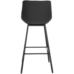 Tabouret de bar Weston en similicuir noir