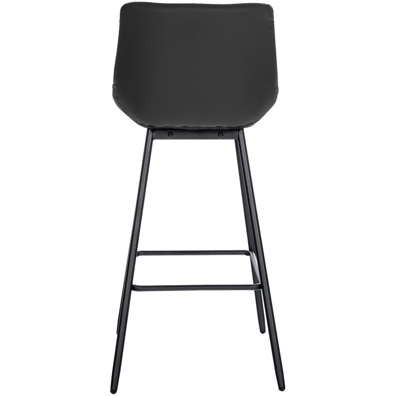 Tabouret de bar Weston en similicuir noir