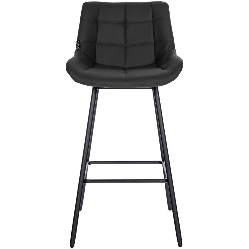 Tabouret de bar Weston en similicuir noir