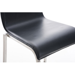 Tabouret de bar Avola en cuir, plat, 78 € noir
