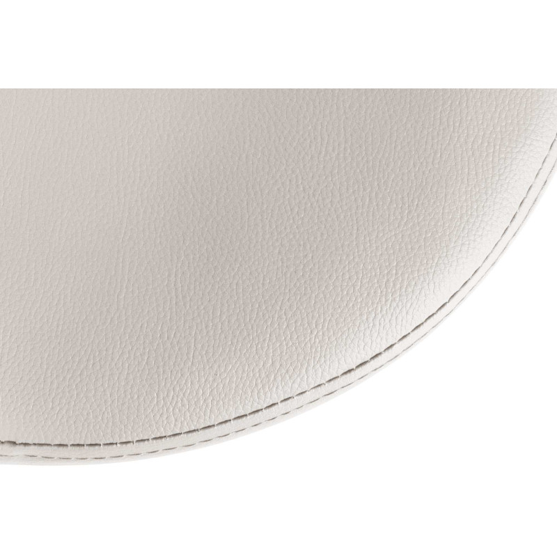 Lot de 2 tabourets de bar Ponte simili cuir chrome blanc