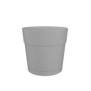 Pot a fleurs et plantes rond CAPRI LARGE - Plastique - Réservoir d'eau - diametre 30 cm - Gris clair - ARTEVASI