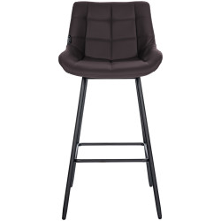Tabouret de bar Weston en similicuir brun