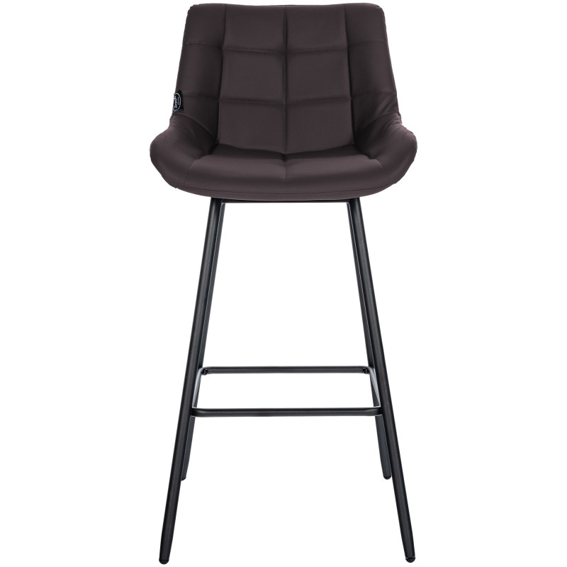 Tabouret de bar Weston en similicuir brun