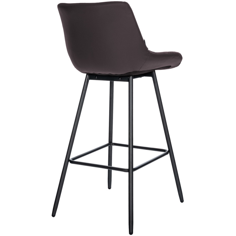 Tabouret de bar Weston en similicuir brun