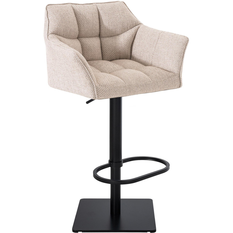 Tabouret de bar en tissu Damaso B ivoire