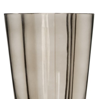 Vase Gris Verre 15,5 x 15 x 25 cm