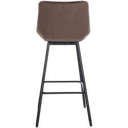 Tabouret de bar en velours Weston brun