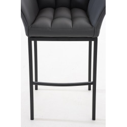 Tabouret de bar Damaso B avec structure à 4 pieds gris