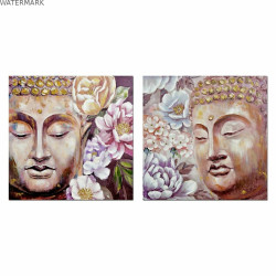 Cadre DKD Home Decor Buda 80 x 3 x 80 cm Oriental (2 Unités)